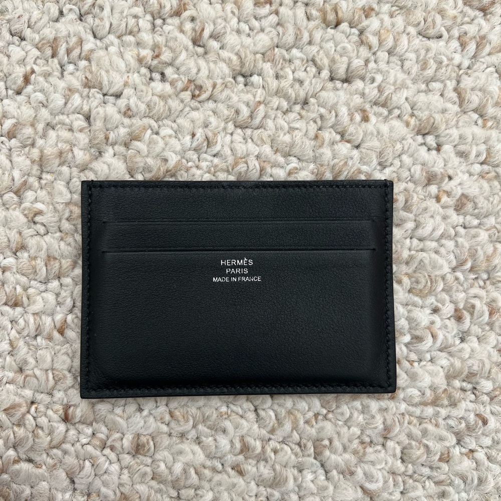 Hermes Black Leather Card Holder - Picture 6 of 8
